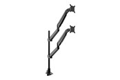 Veggmontering, AV-braketter & AV-møbler - Multibrackets M - mounting kit - gas lift - for 2 LCD displays - VESA dual stacked pole - black - Max 20 kg - recommended for 15"-34" - 7350105214288