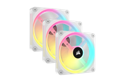 Kabinettvifte - Corsair iCUE LINK QX120 RGB Starter Kit - White - Kabinettvifte - 120mm - Hvit med RGB-lys - 37 dBA - CO-9051006-WW