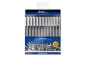 Skrive- & Tegneverktøy - Staedtler Fineliner pigment liner black 12pcs - 308-9 TB12
