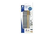 Skrive- & Tegneverktøy - Staedtler pigment liner 3pcs &Met.marker on BC - 308 SBK3P3