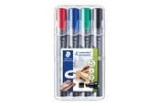 Skrive- & Tegneverktøy - Staedtler Marker Lumocolor permanent 4pcs.box - 350 WP4