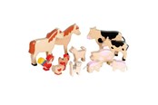 Treleker - Goki Wooden Farm Animal Set 12 pcs. - GK370