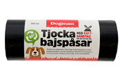 Hund - Dogman Tykke Hundeposer med Knytehåndtak Svart (50-pakning) - 738835
