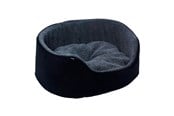 Hund - Dogman Pet Bed Sherpa High Rim Black Small 50x43x21cm - 805087