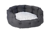Hund - Dogman Pet Bed Classy Memory Foam Oval Grey XL 84x80x34cm - 805667