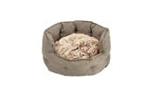 Hund - Dogman Pet Bed Classy Memory Foam Oval Beige Large 74x70x32cm - 805670