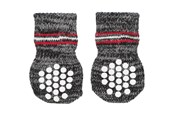 Hund - Trixie Dog Socks Grey M-L (2 pcs.) non-slip - TX19503