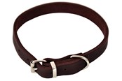 Hund - Dogman Halsbånd lær 12mmx32cm brun - 122830