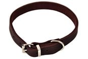 Hund - Dogman Halsbånd lær 30mmx65cm brun - 122865