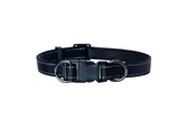 Hund - Dogman Nylon Hundehalsbånd Iris Svart Liten 10mmx22-35cm - 123000