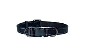 Hund - Dogman Nylon Hundehalsbånd Iris Svart XL 25mmx38-66cm - 123003