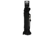 Hund - Dogman Iris flettet sporlina med karabinkrok Svart 6,5mm 15m - 224000