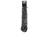 Hund - Dogman Iris flettet sporlina med karabinkrok Grå 6,5mm 15m - 224005