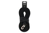 Hund - Dogman Iris Vevd Sporline med Karabinkrok Svart 20mm 15m - 224007