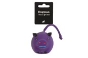 Hund - Dogman Hundeleke Latex Lilla Gris med Pipeleke 21cm - 325014