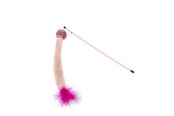 Katt - Dogman Cat Toy Teaser Fuzzy Pink Wand 35cm - 331409
