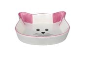 Katt - Trixie Ceramic Bowl cat face 0.25 l/12 cm assorted colours - TX24494