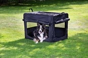Hund - Dogman Milou Canvas Crate Black XXL 91.5x63.5x63.5cm - 375604
