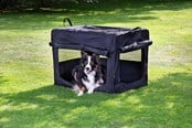 Hund - Dogman Milou Canvas Crate Black Large 70x52x52cm - 375602