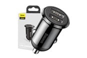 Mobil - Adaptere og ladere - Baseus Grain Pro Car Charger 2x USB 4.8A (black) - CCALLP-01