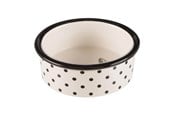 Katt - Trixie Ceramic Bowl cat 0.3 l/ø 12 cm white/black - TX25120