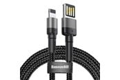USB - Baseus Lightning USB cable (reversible) Cafule 2.4A 1m (gray-black) - CALKLF-GG1