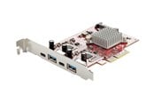 Kontroller - StarTech.com 4-Port USB PCIe Card 10Gbps USB PCI Express Expansion Card w/ 2 Controllers 2x USB-C & 2x USB-A ports (USB 3.2/3.1 Gen 2) USB/USB-C PCI-e Card Full Profile Brackets - PEXUSB312A2C2V