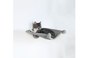 Katt - Trixie Veggmontert Plysj Kattehengekøye med Metallramme Grå 42x41cm - TX49970