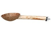 Pinner, husker og lekestativ - Trixie Naturlig tresittepinne med kokosnøtt matskål 25cm - TX58747