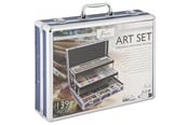 Arts & Crafts - Tilbehør - Nassau Art Set. 140 pieces in metal case.37.5*29 - AR0969/GE