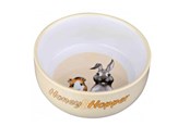 Smådyr - Trixie Honey & Hopper Ceramic Bowl 250 ml/ø 11 cm assorted colours - TX60808