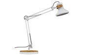 Skrivebordstilbehør - Unilux Baya Bamboo LED lampe, hvit/bambus - 400153645
