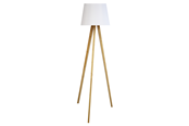 Skrivebordstilbehør - Unilux Tooka LED gulvlampe, hvit/tre - 400165040