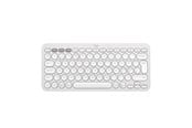 Tastatur - Logitech Pebble Keys 2 K380s Wireless Keyboard - Tonal Off-White - Tastatur - Nordisk - Hvit - 920-011880