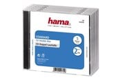 Lagrings-tilbehør - Hama Standard CD Double Jewel Case pack of 5 transparent/black - 44745
