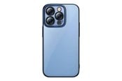 Mobil - Deksel og etui - Baseus Glitter Transparent Case and Tempered Glass set for iPhone 14 Pro (blue) - ARMC021303