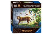 Puslespill - Ravensburger Wooden Jungle Tiger 500p - 10217514