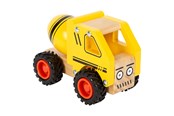 Leketøysbil - Small Foot - Wooden Cement Truck Yellow - 12286
