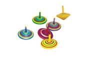 Rollelek - Small Foot - Wooden Spinning Top with Stripes 6pc - 1730