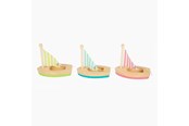 Vannlek - Small Foot - Bath Toy Wooden Sailboats Set of 3 - 11653