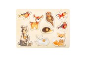 Puslespill - Small Foot - Wooden Stud Puzzle Forest Animals 9p Tre - 11499
