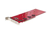 Harddisk - Tilbehør - StarTech.com Quad M.2 PCIe Adapter Card x16 Quad NVMe or AHCI M.2 SSD to PCI Express 4.0 Up to 7.8GBps - QUAD-M2-PCIE-CARD-B