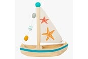 Vannlek - Small Foot - Bath Toy Wooden Sailboat Starfish - 11658