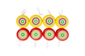 Utendørsleker - Small Foot - Wooden Yo-Yo Yellow and Red Set of 8 - 2935
