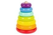 Babyleker - Small Foot - Wooden Stacking Tower Rainbow 7dlg. - 11775