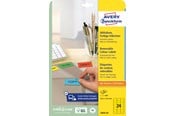 Papir, Fotopapir & Etiketter - Avery Fargede etiketter, 63,5 x 33,9 mm, 480 Etiketter, Gul - L6035-20