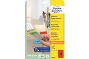 Papir, Fotopapir & Etiketter - Avery Fargede etiketter, 63,5 x 33,9 mm, 480 Etiketter, Rød - L6034-20