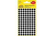 Papir, Fotopapir & Etiketter - Avery Matriseklistremerker, Ø 8 mm, 416 Etiketter, Svart - 3009
