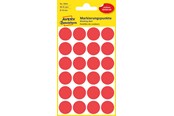 Papir, Fotopapir & Etiketter - Avery Matriseklistremerker, Ø 18 mm, 96 Etiketter, Rød - 3004