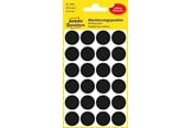 Papir, Fotopapir & Etiketter - Avery Matriseklistremerker, Ø 18 mm, 96 Etiketter, Svart - 3003